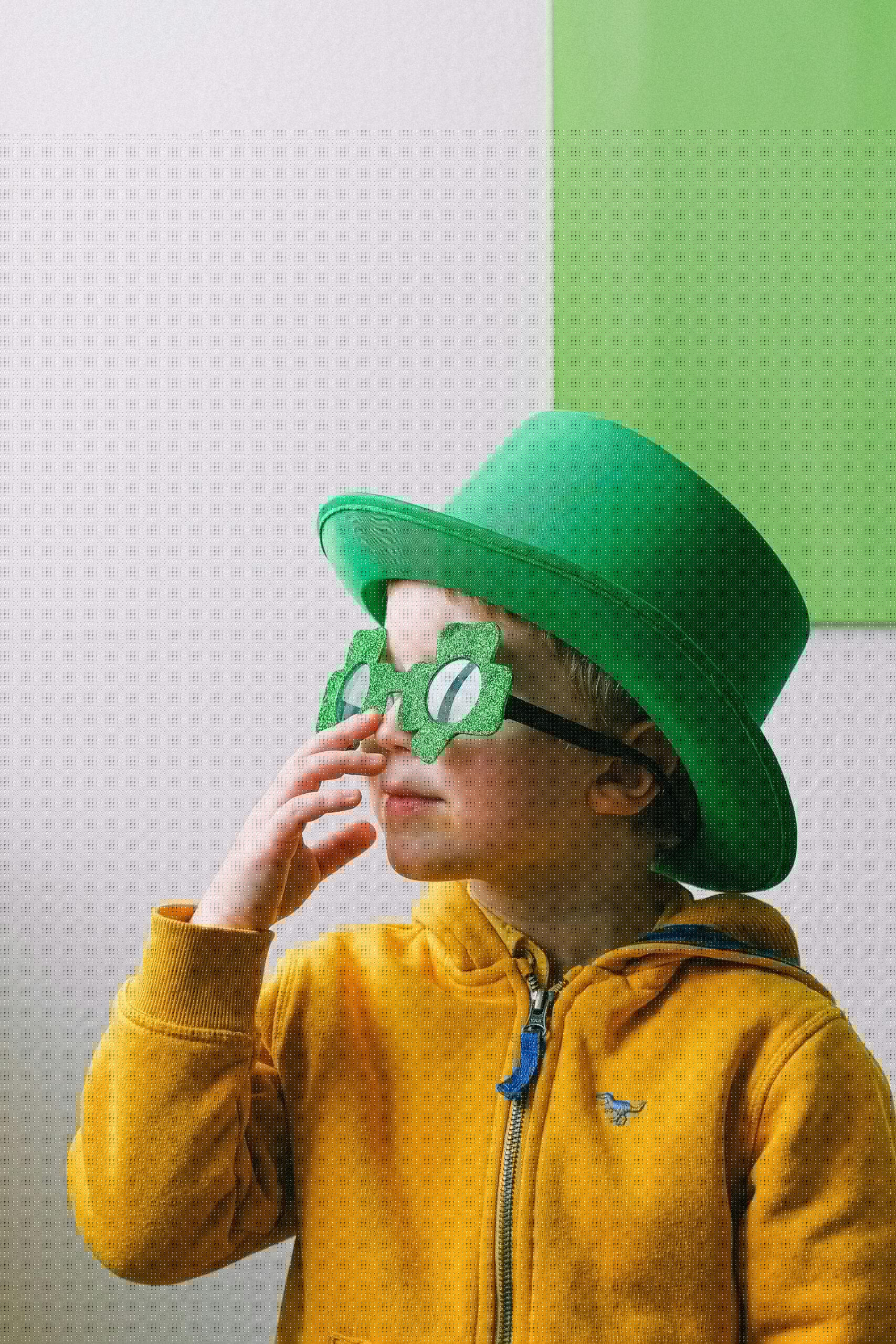 boy in St. Patrick's Day costume